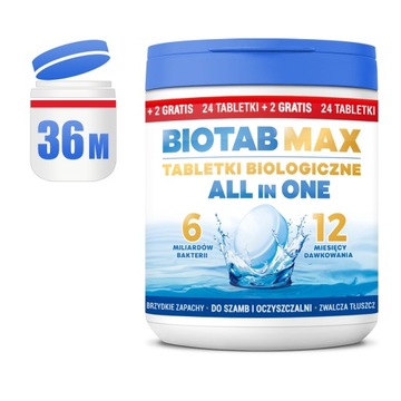 Таблетки для септиков BioTAB Fat 24M ТАБЛЕТКИ STRONG ДЛЯ септиков