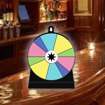 Colored Rotating Wheel Editable with Stand Interactive Game 10 Slots