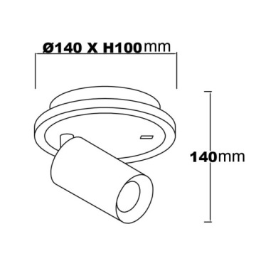 Светильник Parma 1 1xGU10 + 1xLED CCT, черный, Light Prestige