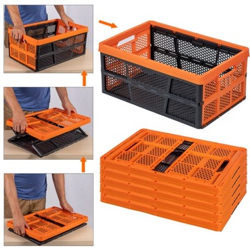 Пластиковый складной ящик 32л VP корзина TACTIX