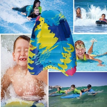 НАДУВНАЯ ДОСКА ДЛЯ СЕРФИНГА ЛЕГКИЙ БОДИБОРД ДЛЯ ДЕТЕЙ НА ПЛЯЖЕ ЛЕТНЕЕ ПЛАВАНИЕ