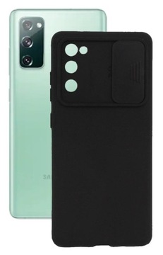 Etui SILICONE LENS do Samsung Galaxy S20 FE czarne Case Pokrowiec