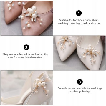 1 пара заколок для волос с украшением для обуви