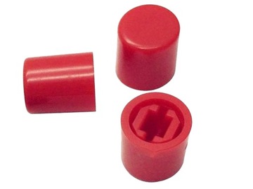 Klawisz okrągły 12x12mm Kolor czerwony-10szt