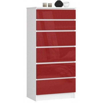 KOMODA do SYPIALNI POKOJU w POŁYSKU DUŻA 60x40x130