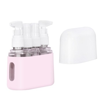 4x Butelka podróżna ze sprayem 50 ml Butelka z rozpylaczem do perfum Szczelny balsam z pompką Różowy