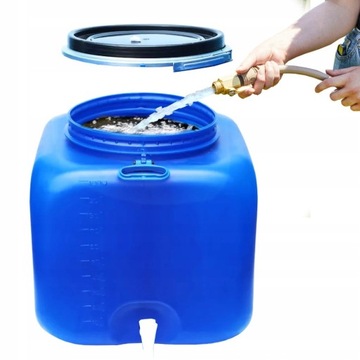 BECZKA PLASTIKOWA 100 L ZAKRĘTKA z kranem ATEST POJEMNIK NA WODĘ ZBIORNIK