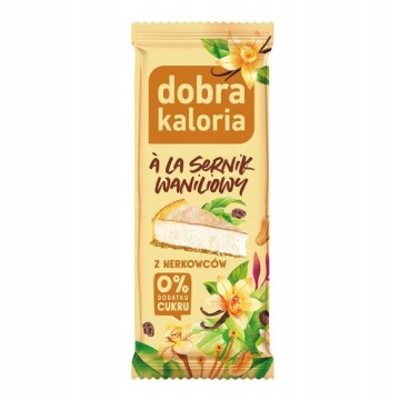 DOBRA KALORIA батончик а-ля чізкейк ванільний з кешью 0% цукру | перекуска
