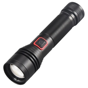 LATARKA TAKTYCZNA LED AKUMULATOR 18650 ZOOM USB-C DUŻA MOC I ZASIĘG