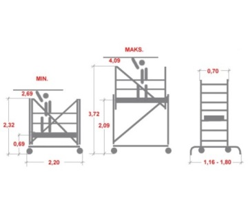 Леса алюминиевые DRABEX RJ-220