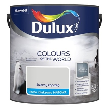 Dulux Kolory Świata Farba Śnieżny Zaprzęg Mat 2,5L