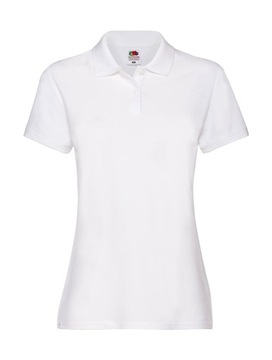 FRUIT - SLIM Damska koszulka polo PREMIUM whi M