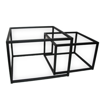 Stelaż Stolik Kawowy loft nowoczesny 2w1 70x70 H48