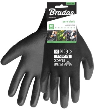 Rękawice ochronne PURE BLACK poliuretan 10 RWPBC10