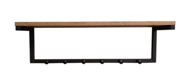 WIESZAK ŚCIENNY Z PÓŁKĄ KL04-7 ALU LOFT 80 CM