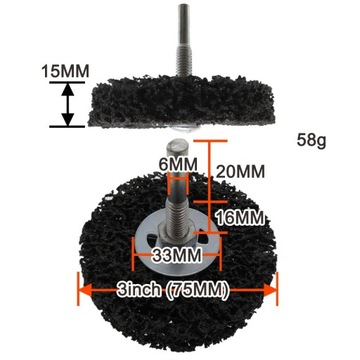 Czarny styl 75x15 MM Tarcze szlifierskie do drewna i włókna szklanego