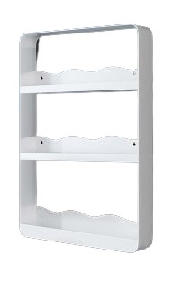 Metalowa półka łazienkowa Biała 40cmX8cmX70cm MAŁA C009