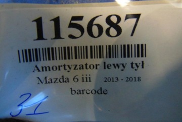 MAZDA 6 III TLUMIČ LEVÝ ZADNÍ K5204