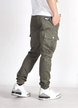 Spodnie XL Bossline Cargo Joggery Olive bojówki