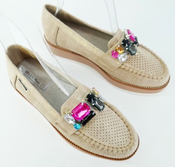 ЛОФЕРЫ ЖЕНСКИЕ BELLA PARIS, ЗОЛОТЫЕ КРИСТАЛЛЫ R36