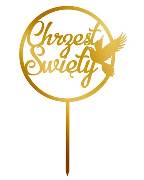 Topper TCZ-12 Chrzest Święty Złote Lustro