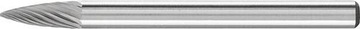 Mały frez trzpieniowy ze stopów twardych łukowy ostry0307 5 3mm3x7mm Pferd