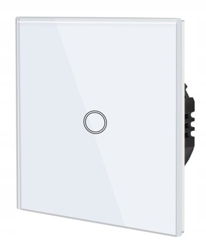 СЕНСОРНЫЙ СТЕКЛЯННЫЙ ВЫКЛЮЧАТЕЛЬ ОДИНАРНЫЙ ВЫКЛЮЧАТЕЛЬ СВЕТА БЕЛЫЙ БЕЛОЕ СТЕКЛО