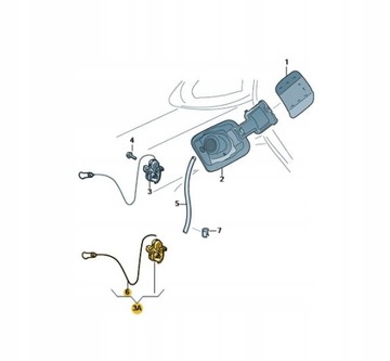 OE VAG SIŁOWNIK KLAPKI WLEWU AUDI A1 8X 2011-2014