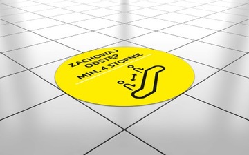 НАКЛЕЙКА 30 см СОХРАНЯЙТЕ РАССТОЯНИЕ мин. 4 ГРАДУСА