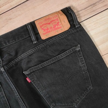 LEVI'S 501 Spodnie Jeans Czarne Męskie r. 40/32