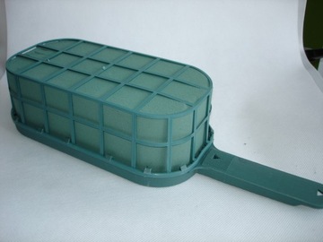 Цветочек БОЛЬШОЙ Влажная флористическая губка кирпично-зеленая пенопластовая 10 шт!