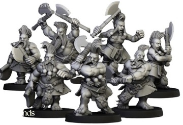 Dwarf Deathseekers- x7+x3 CMD - Highlands Miniatures - Druk 3D