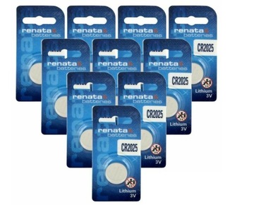10x Bateria guzikowa litowa RENATA CR2025MFR. SC