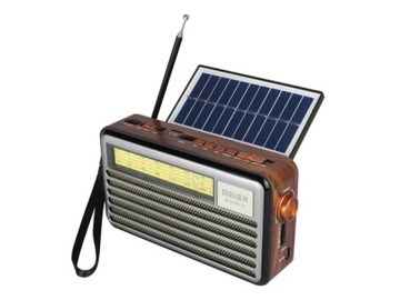 Radio przenośne Liwa Retro z panelam solarnym, FM, Bluetooth, USB, SD