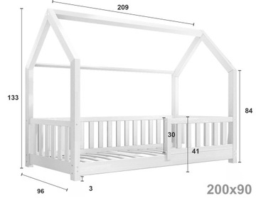 PORTIA детская кровать-домик+каркас 90х200