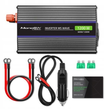 Qoltec Monolith 1200 MS Волновой преобразователь 12 В/230 В 600/1200 Вт USB