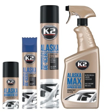 ZESTAW ALASKA MAX do odmrażania szyb -70 ODMRAŻACZ 4sztuki 1900ml