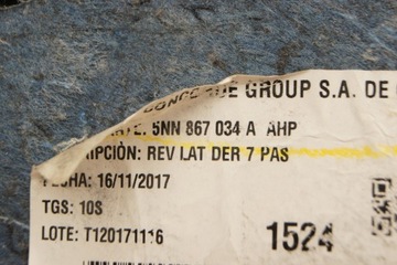 GD TIGUAN ALLSPACE TAPICERKA BAGAŻNIKA 5NN867033C