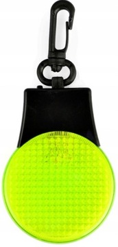 BRELOK ODBLASKOWY PULSACYJNY LED ZAWIESZKA PRZYPINKA ODBLASK ŻÓŁTY