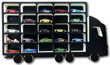 Półka na autka Hot Wheels - 25szt. mocna czarna