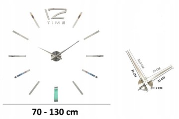 НАСТЕННЫЕ ЧАСЫ С 3D НАКЛЕЙКАМИ СОВРЕМЕННЫЕ XL