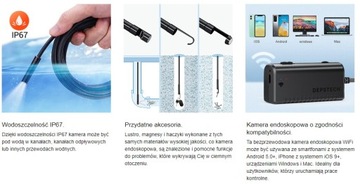 Depstech WiFi инспекционная камера эндоскопический зонд 8,4 мм 3,5 м камера IP67