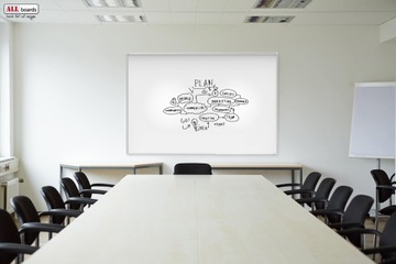 Керамическая магнитная доска 400х120см для школы + подарки