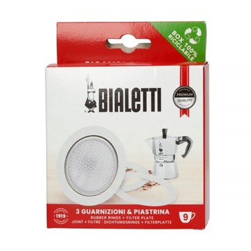Bialetti Uszczelka 3 szt + sitko do kawiarek 9tz