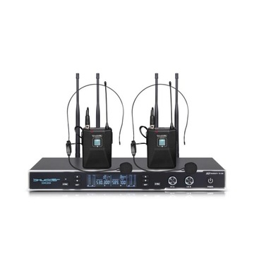 Mikrofony Shudder 2 mikrofony nagłowne w zestawie Bodypack + klip SDR1804