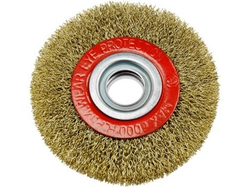 ДИСКОВАЯ ЩЕТКА ИЗ ЛАТУННОЙ ПРОВОЛОКИ 100 x 20 мм ДРЭЛ