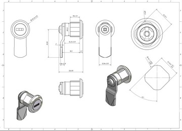 ЗАМОК ДЛЯ ПОЧТОВОГО ЯЩИКА, КАССЕТНЫЙ, ОДИН КОД 