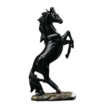 Galopujący Koń Ozdoba Półka Statua Czarny