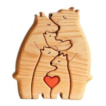 Drewniane puzzle artystyczne w kształcie nied