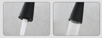 Черный кухонный смеситель FLEX PLUS с гибким изливом. Смеситель для кухни для мойки.